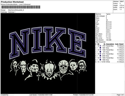 Nike Horror Shilouette
