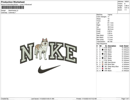 Nike Husky dog