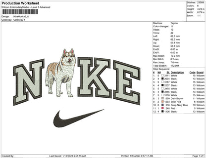 Nike Husky dog