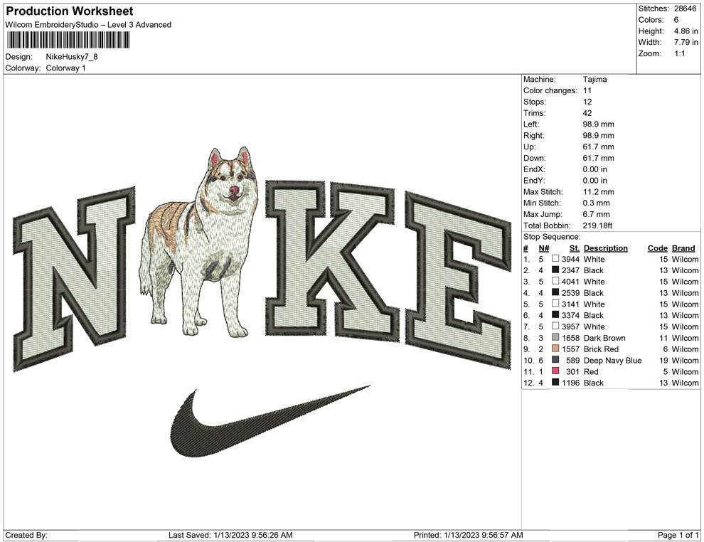 Nike Husky dog