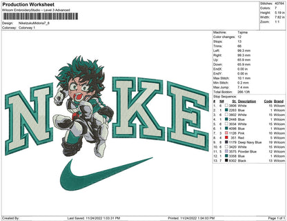 Nike Izuku Midoriya