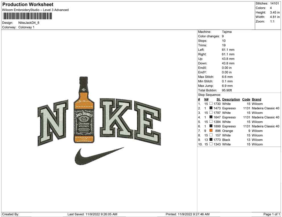 Nike Jack Daniel bottle