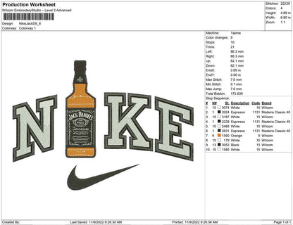 Nike Jack Daniel bottle