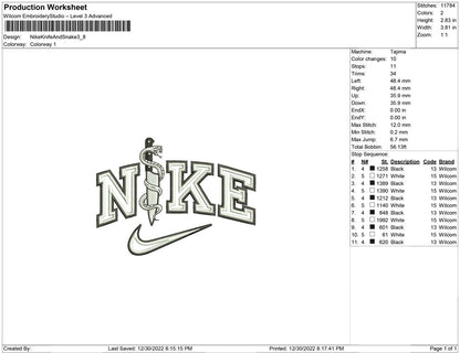 Nike Knife and Snake