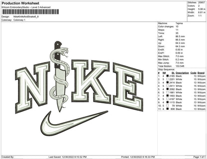 Nike Knife and Snake