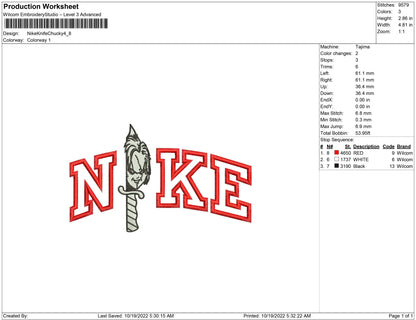 Nike knife Chucky