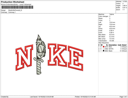 Nike knife Chucky