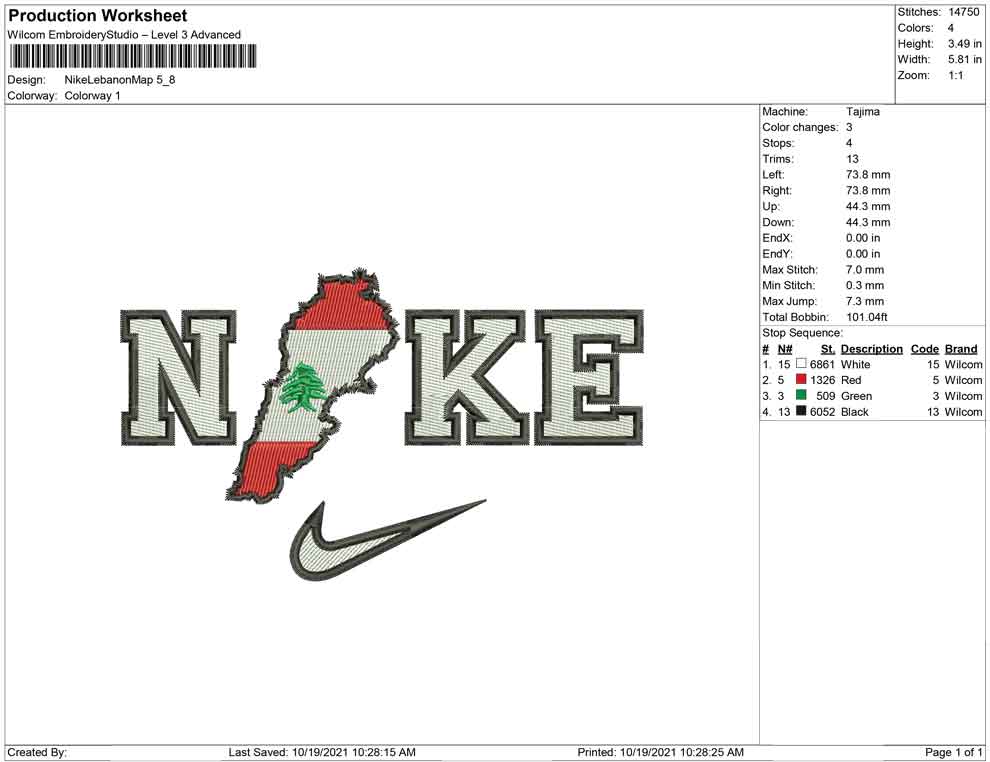 Nike Lebanon Map