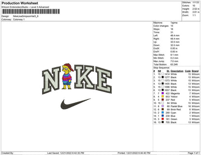 Nike Lisa Simpson with hat