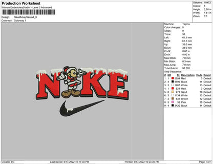 nike mickey santa claus
