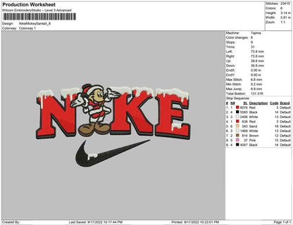 nike mickey santa claus
