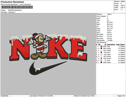 nike mickey santa claus