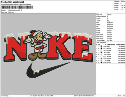 nike mickey santa claus