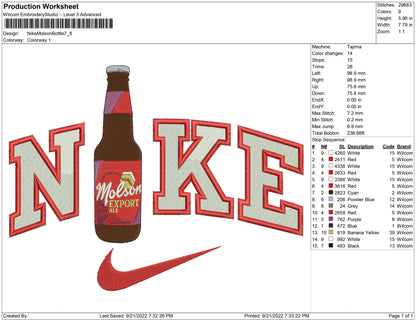 Nike Molson Bottle