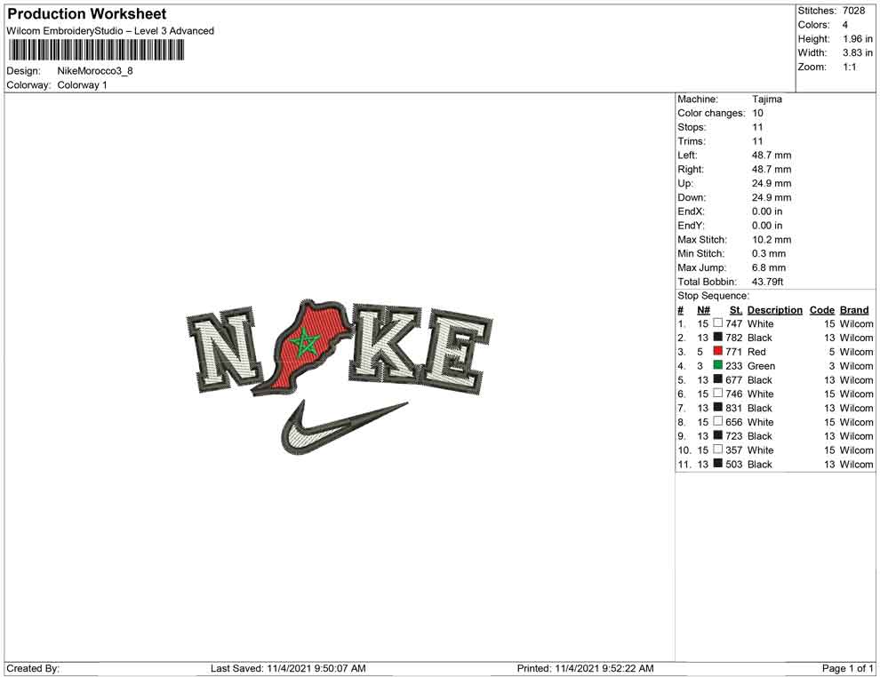 Nike Morocco Map