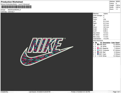 Nike Ocean motifs