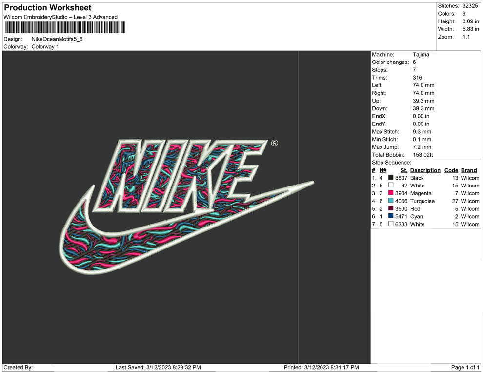 Nike Ocean motifs