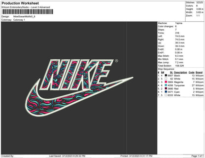 Nike Ocean motifs