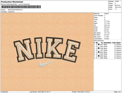 Nike outline on outline