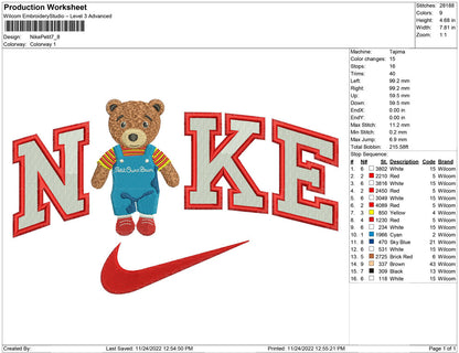 Nike petit ourson brun