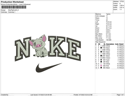 Nike Pig Cute