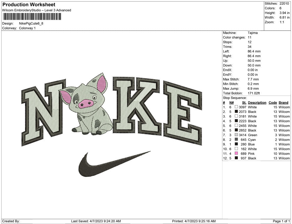 Nike Pig Cute