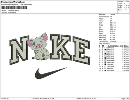 Nike Pig Cute