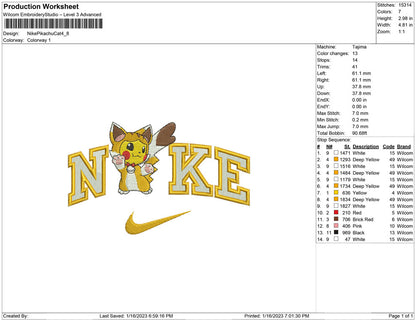 Nike Pikachu Cat