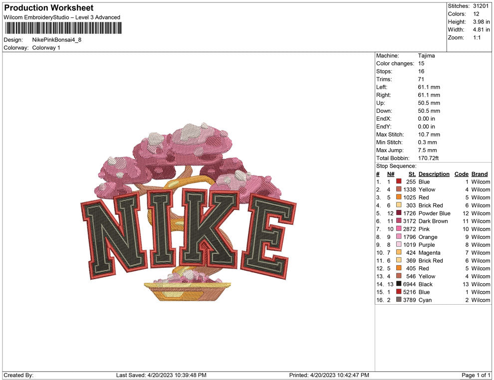 Nike pink bonsai