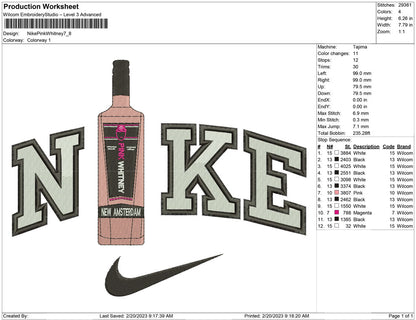Nike Pink whiteney bottle
