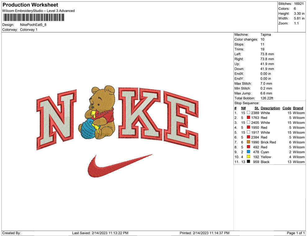 Nike Pooh eat honey