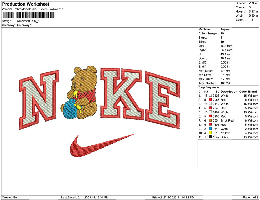 Nike Pooh eat honey