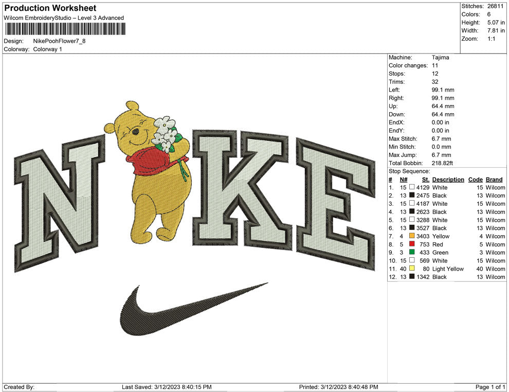 Nike pooh Flower