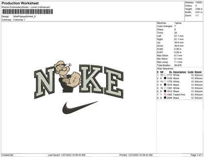 Nike Popeye smile