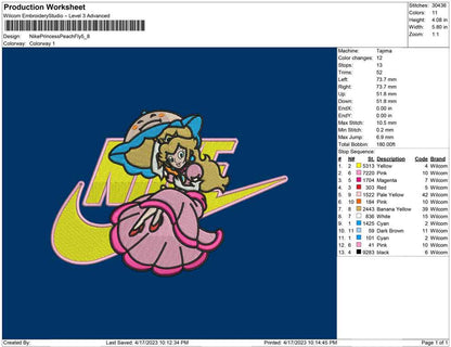 Nike Princess Peach Flying