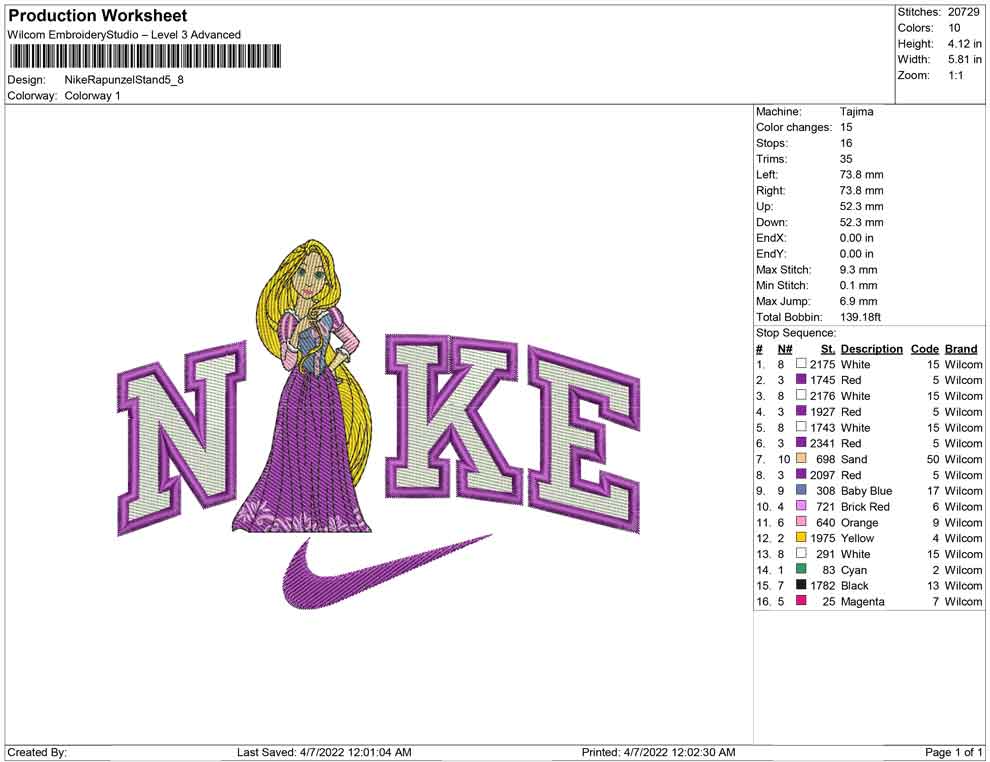 Nike Rapunzel Stand