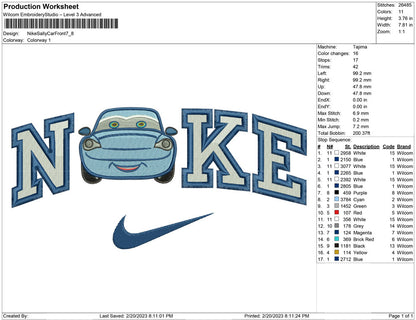 Nike Sally Car front
