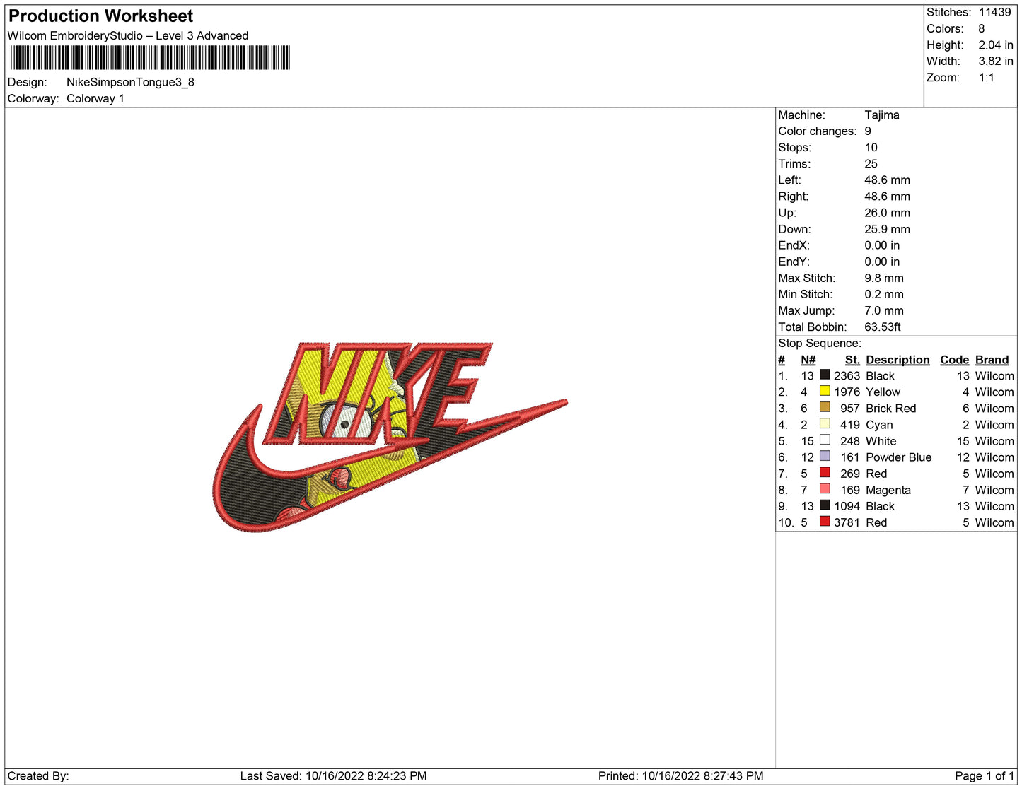 Nike Simpson Zunge