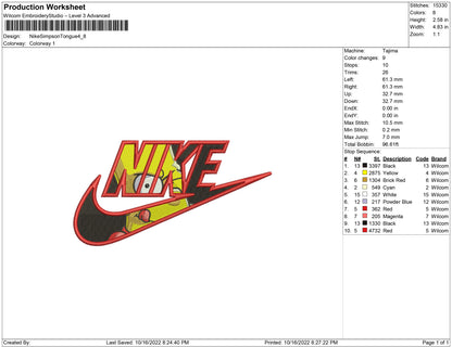 Nike Simpson Zunge