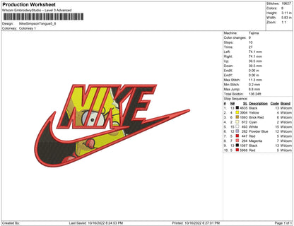 Nike Simpson Zunge