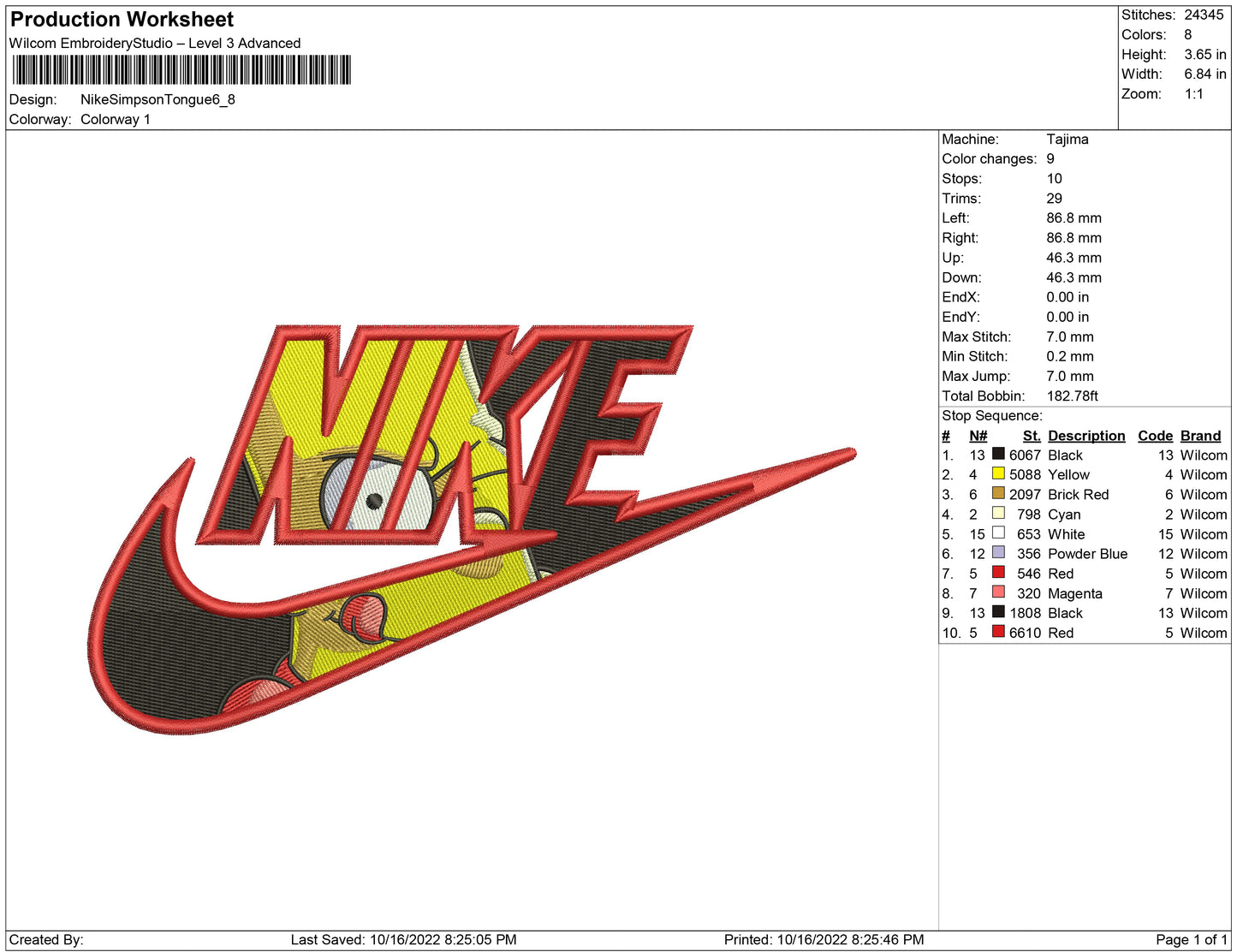 Nike Simpson Zunge