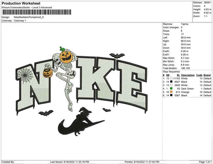 Nike Skeleton Pumpkins