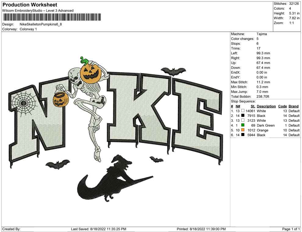 Nike Skeleton Pumpkins