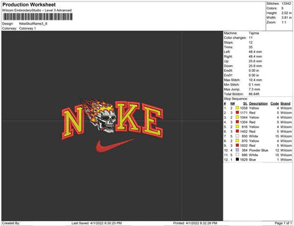 Nike Skull Flame