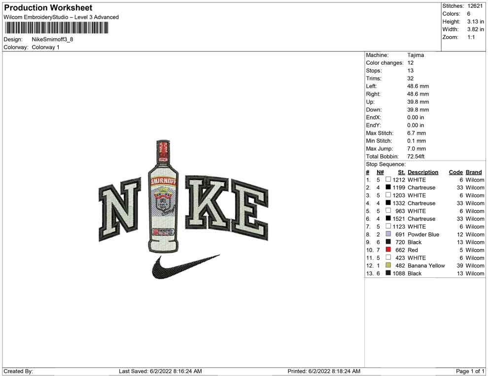 Nike Smirnoff-Flasche