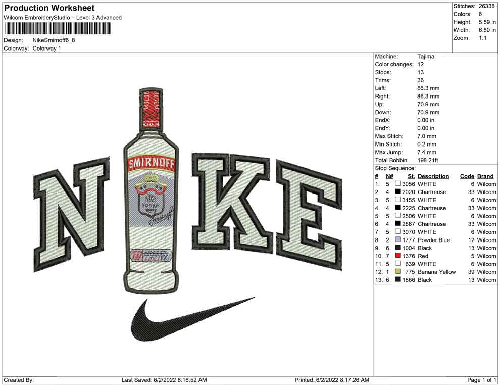 Nike Smirnoff-Flasche