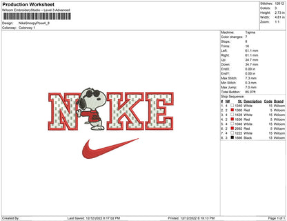 Nike Snoopy Pose