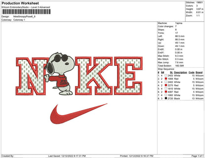 Nike Snoopy Pose