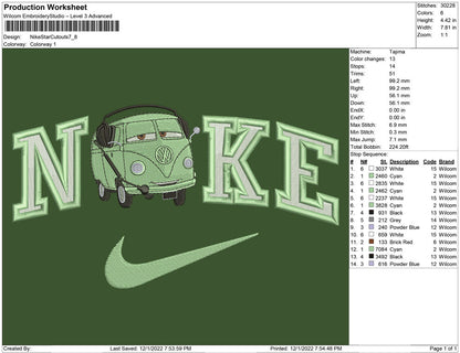 Nike Star cutout car