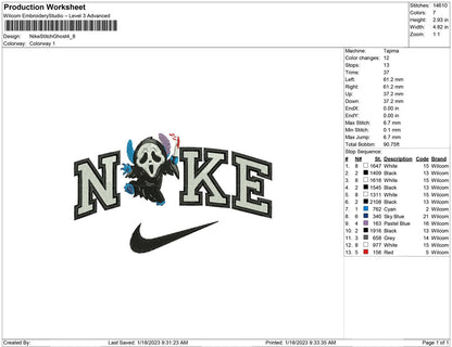 Nike Stitch Ghost Face